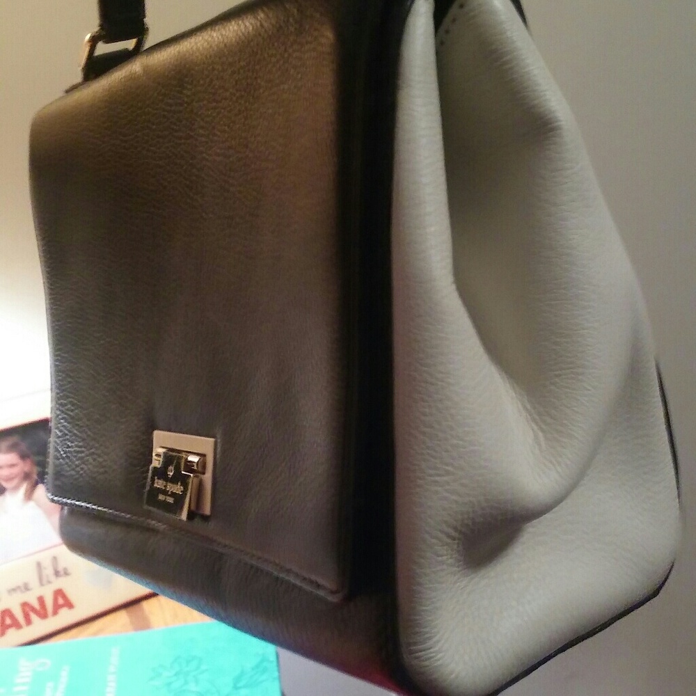 Kate spade black and tan purse
